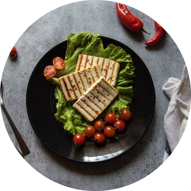 Grilled Paneer with Salad